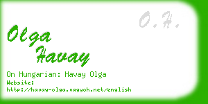 olga havay business card